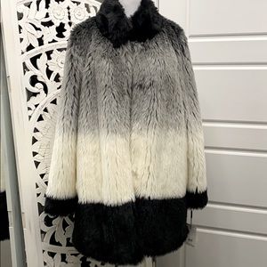 NWT Calvin Klein Ombre Faux Fur